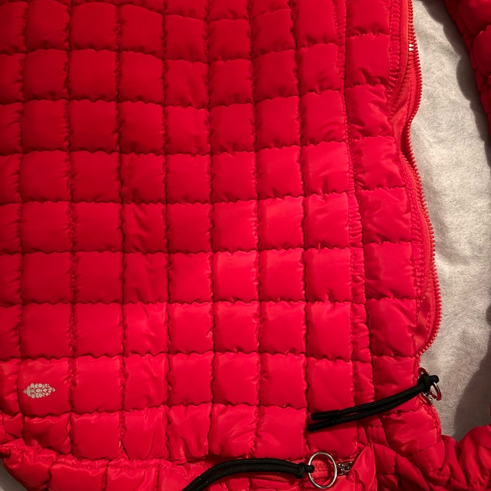 Free People Puffer Purse Red!